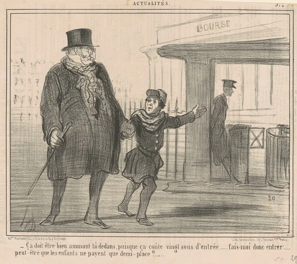 Ca doit être bien amusant la-dedans ... by Honoré Daumier