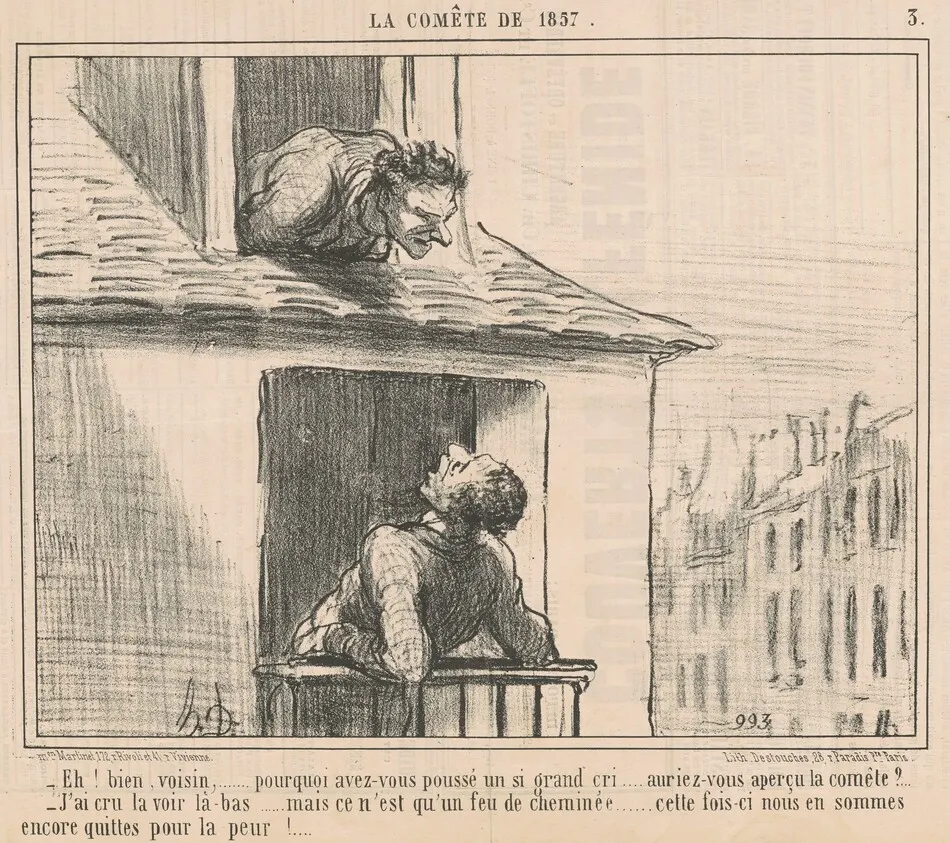 Eh! Bien, voisin ... pourquoi avez-vous poussé ... by Honoré Daumier