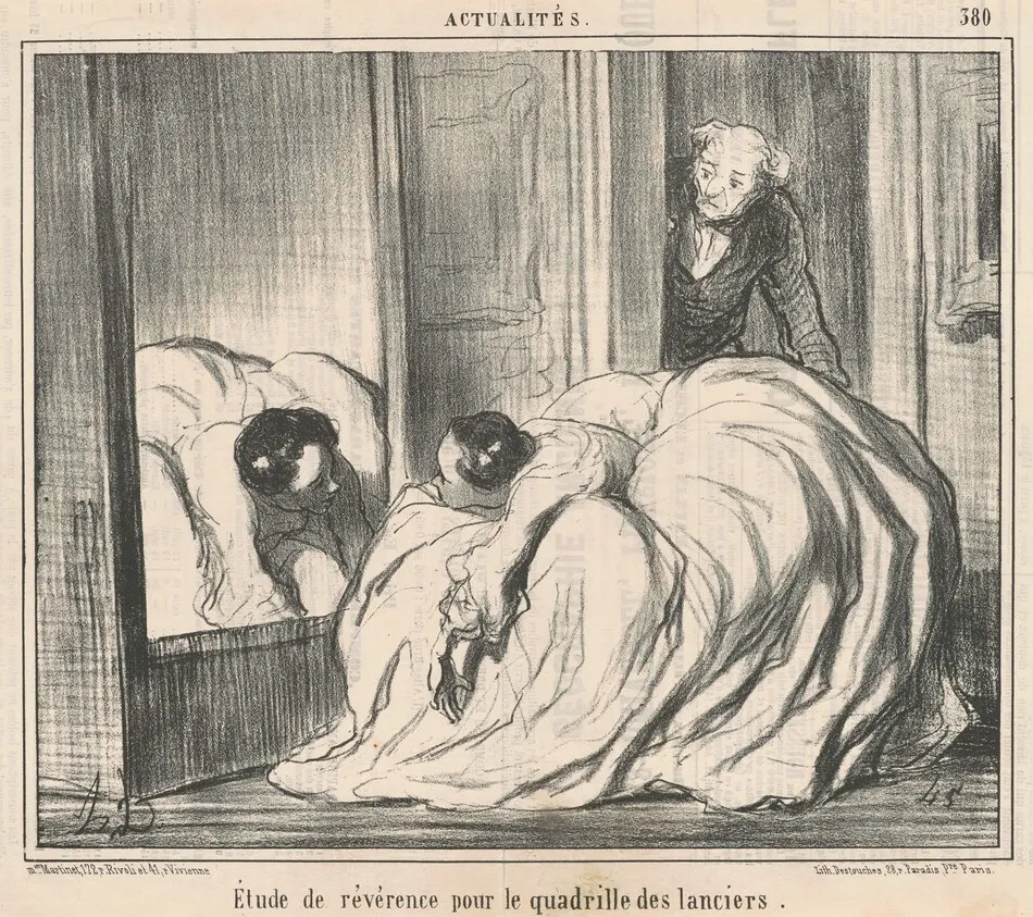 Etude de révérence pour le quadrille des lanciers by Honoré Daumier