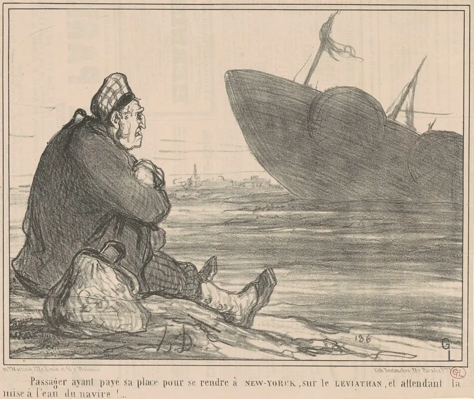 Passager ayant payé ... pour se rendre a New-York by Honoré Daumier