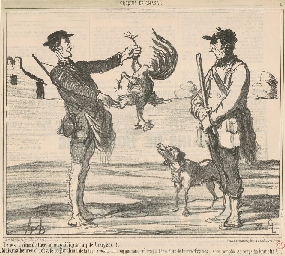 Tenez, je viens de tuer un magnifique ... by Daumier, Honoré