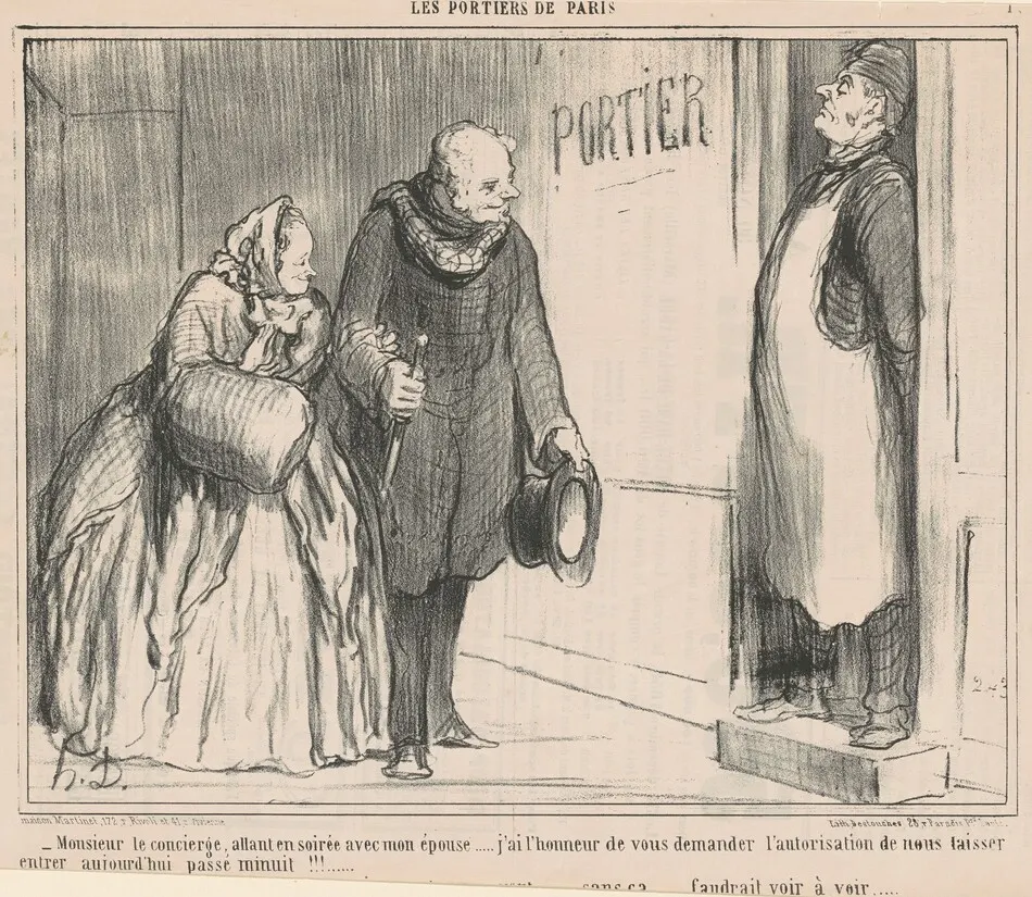 Monsieur le concierge, allant en soirée by Honoré Daumier
