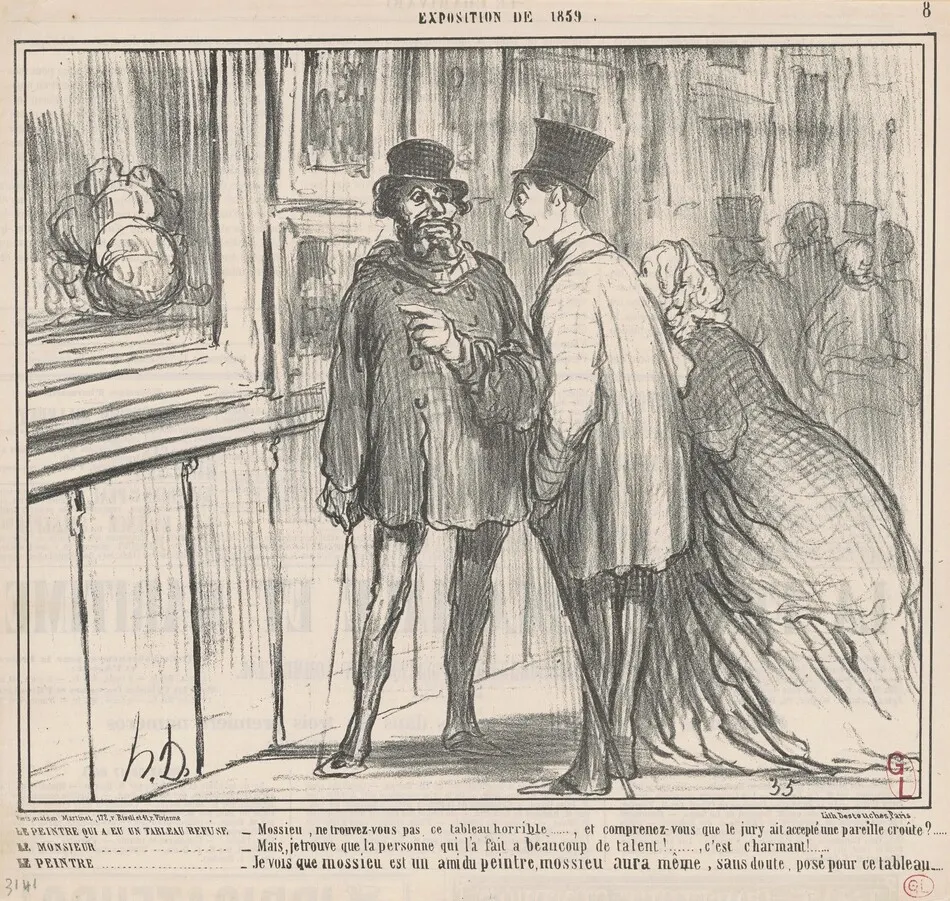 Le peintre qui a eu un tableau refusé ... by Honoré Daumier