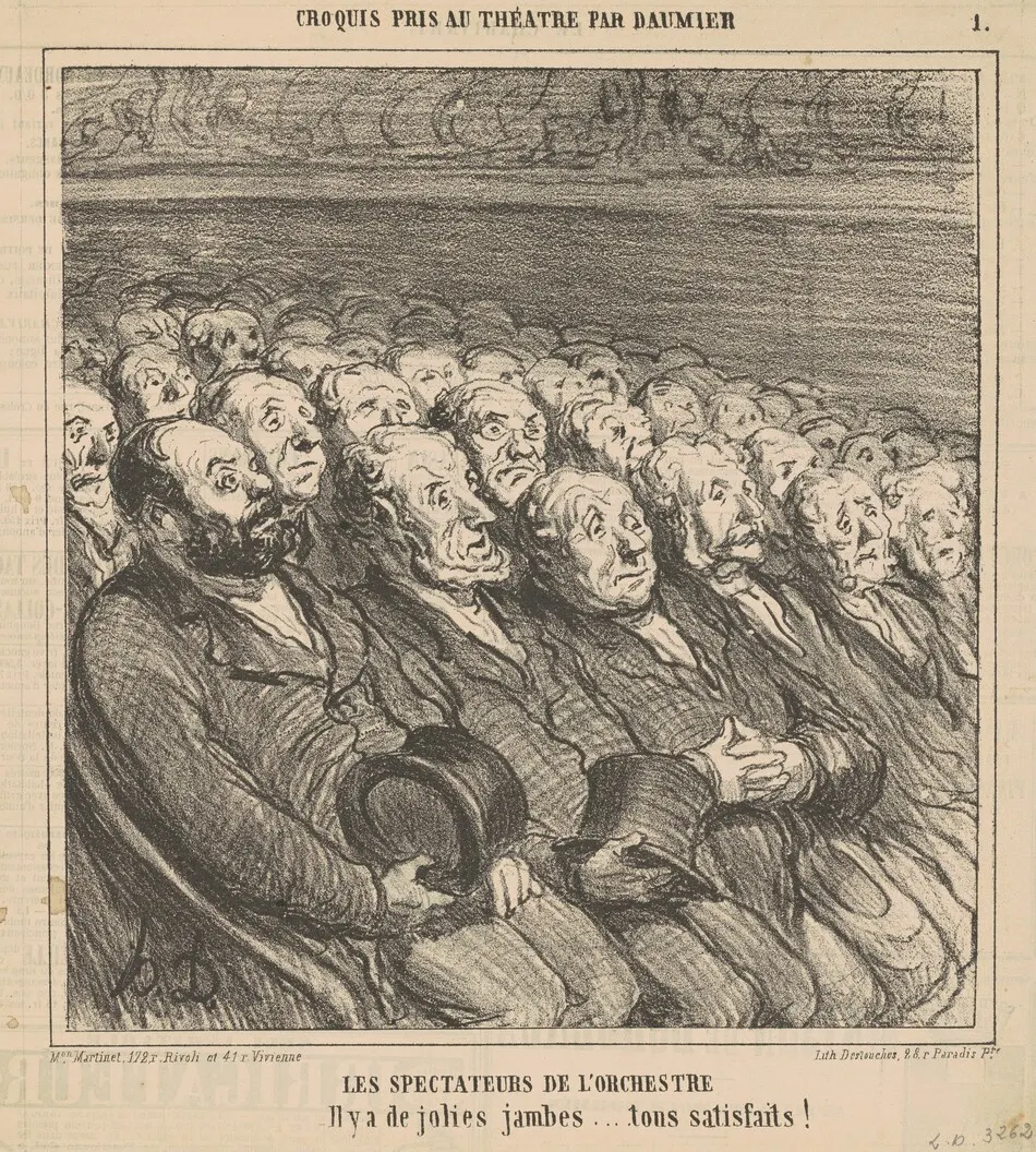 Les spectateurs de l'orchestre by Honoré Daumier
