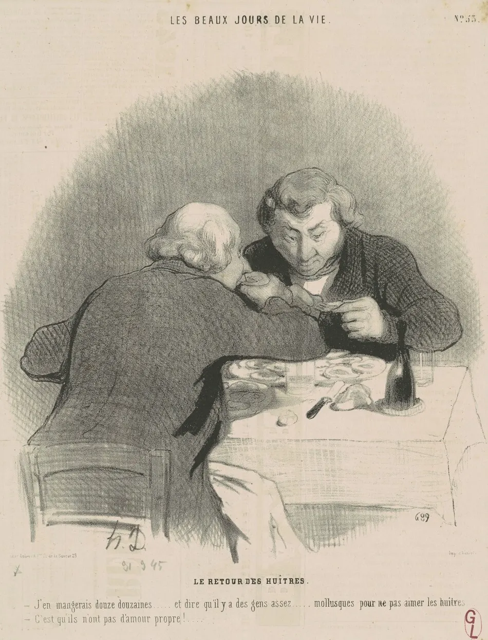 Le retour des huitres by Honoré Daumier