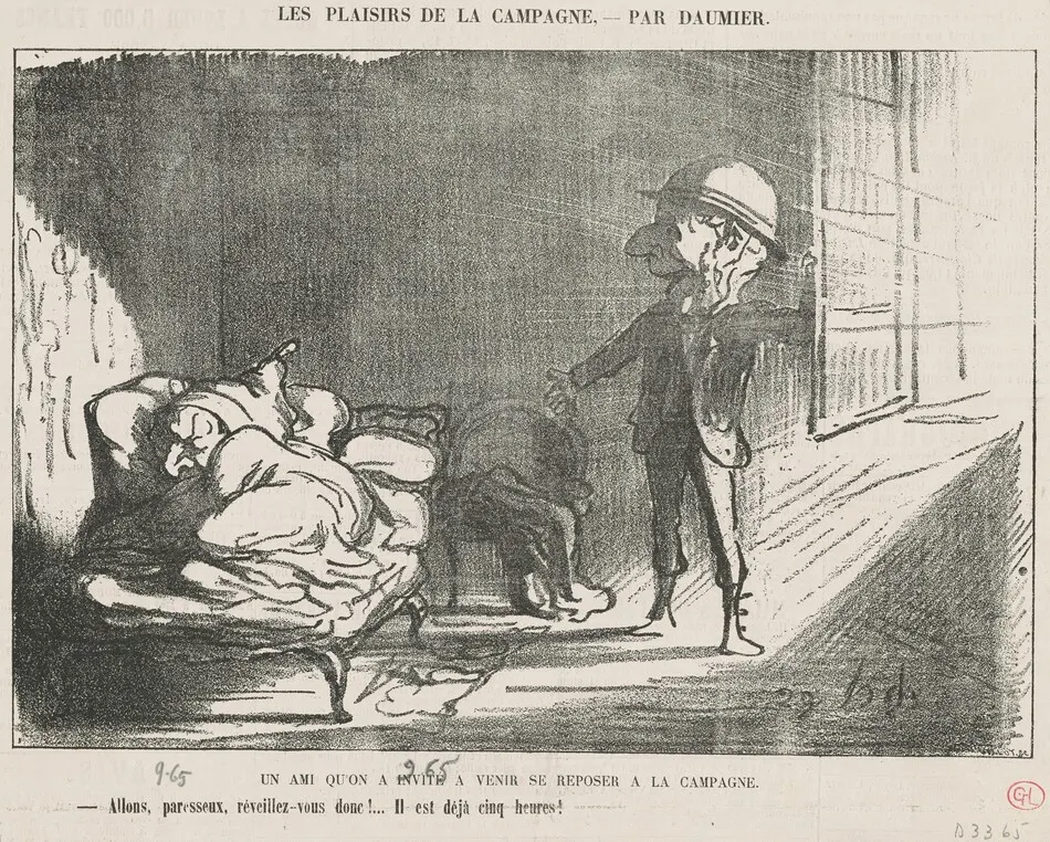 Un ami qu'on a invité ... by Daumier, Honoré