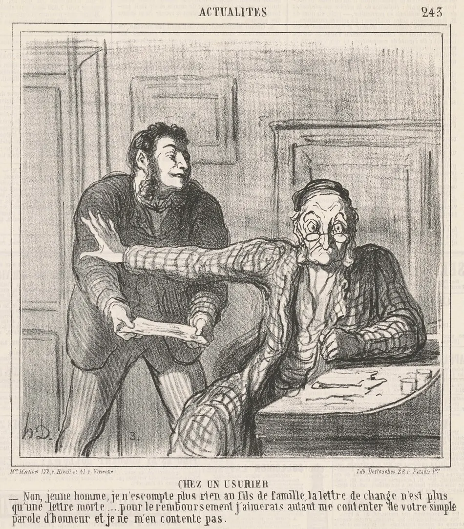 Chez un usurier by Honoré Daumier