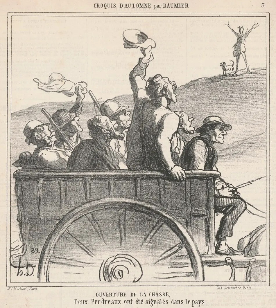 Ouverture de la chasse by Honoré Daumier