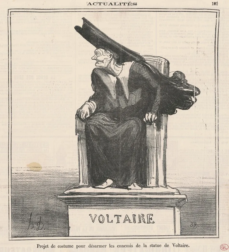 Projet ... Pour désarmer les ennemis de ... Voltaire by Honoré Daumier