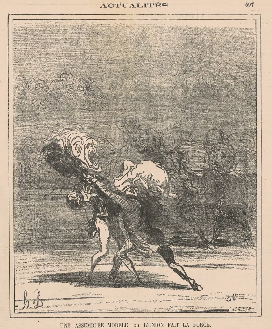 Une assembleé modèle ... by Daumier, Honoré