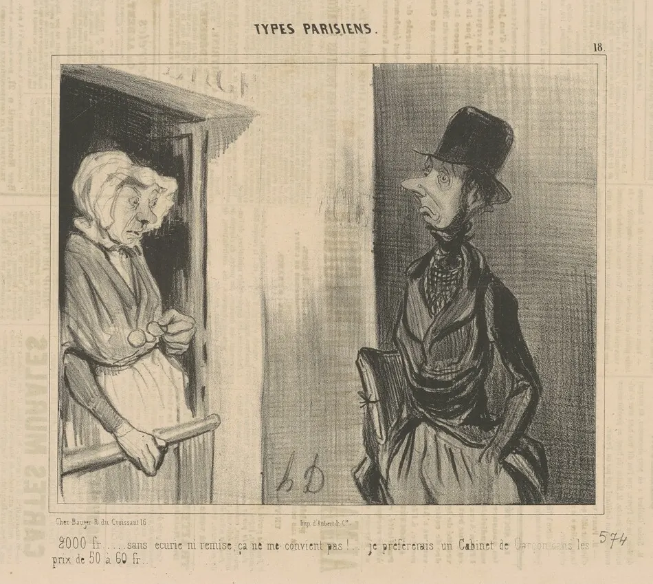 2.000 fr...sans écurie...ça ne me convient pas! by Honoré Daumier