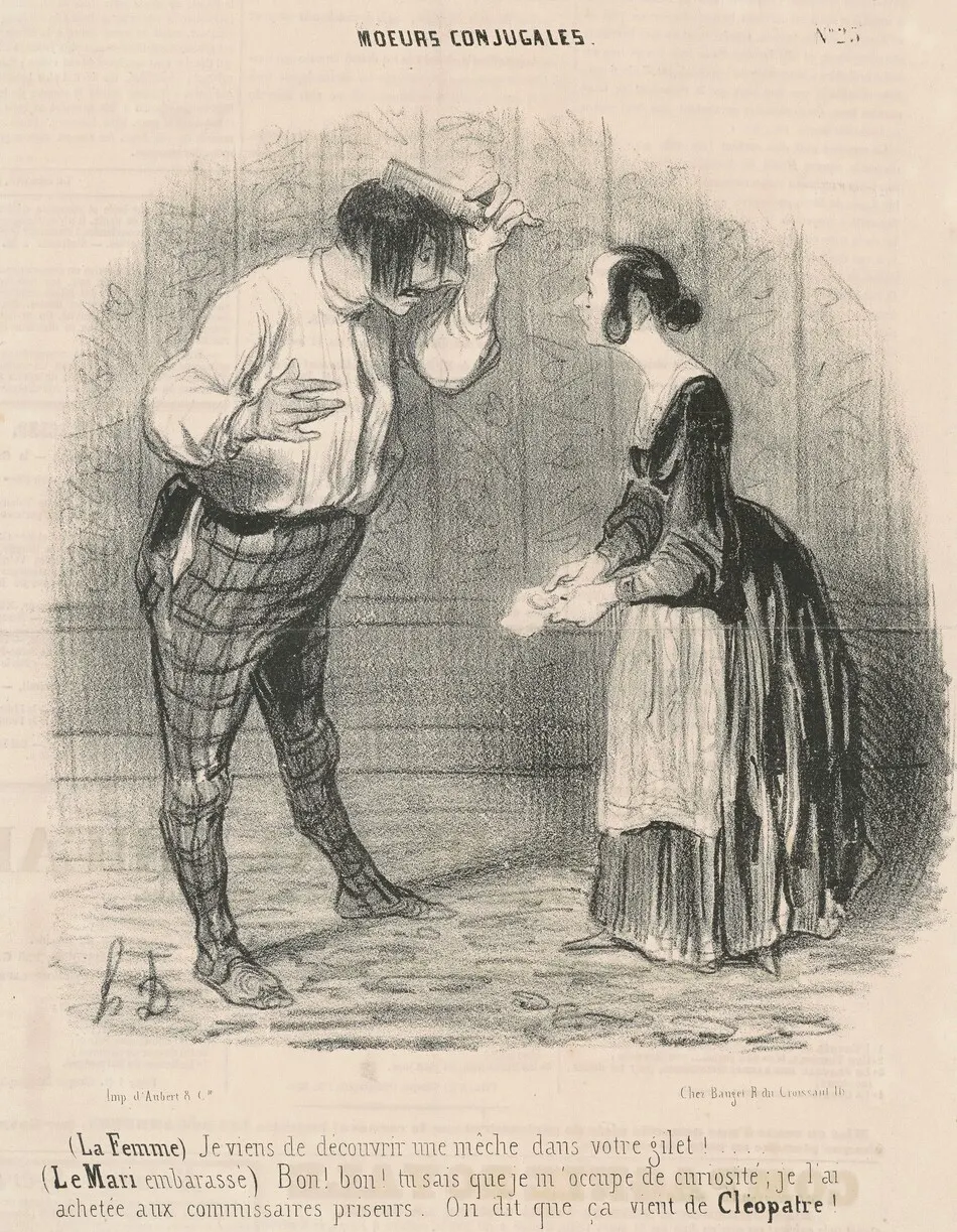 La femme. Je viens de découvrir une mèche... by Honoré Daumier