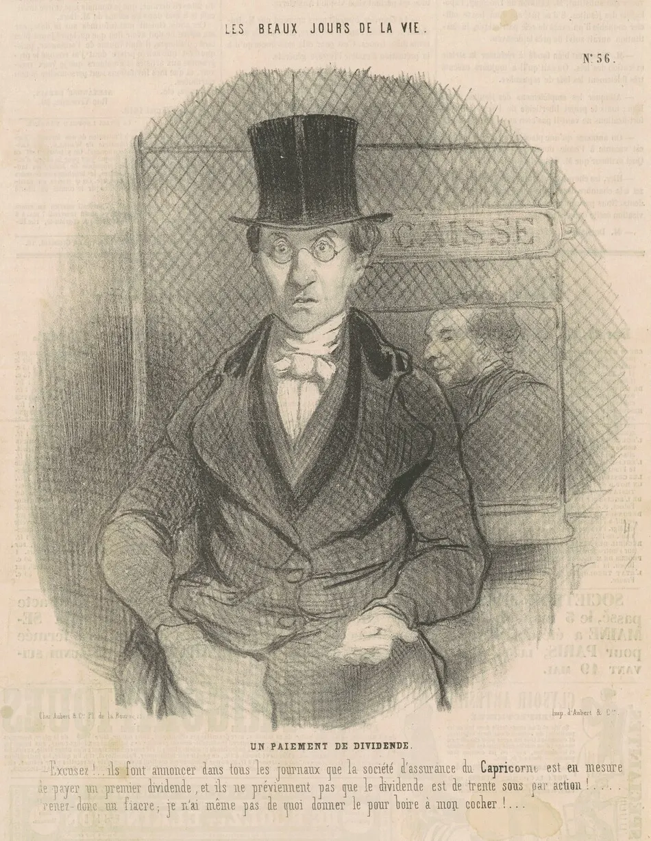 Un paiement de dividende by Daumier, Honoré
