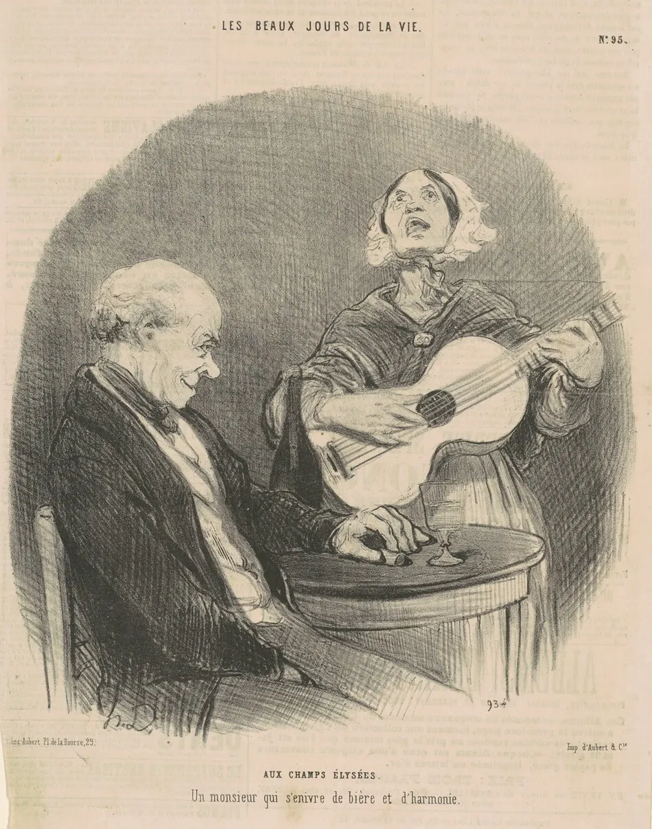 Aux Champs-Elysées by Honoré Daumier