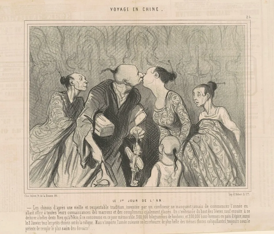 Le premier jour de l'an by Honoré Daumier