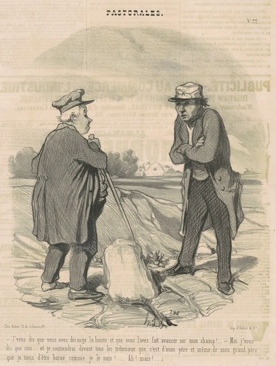 J'vous dis que vous avez dérangé la limite ... by Honoré Daumier