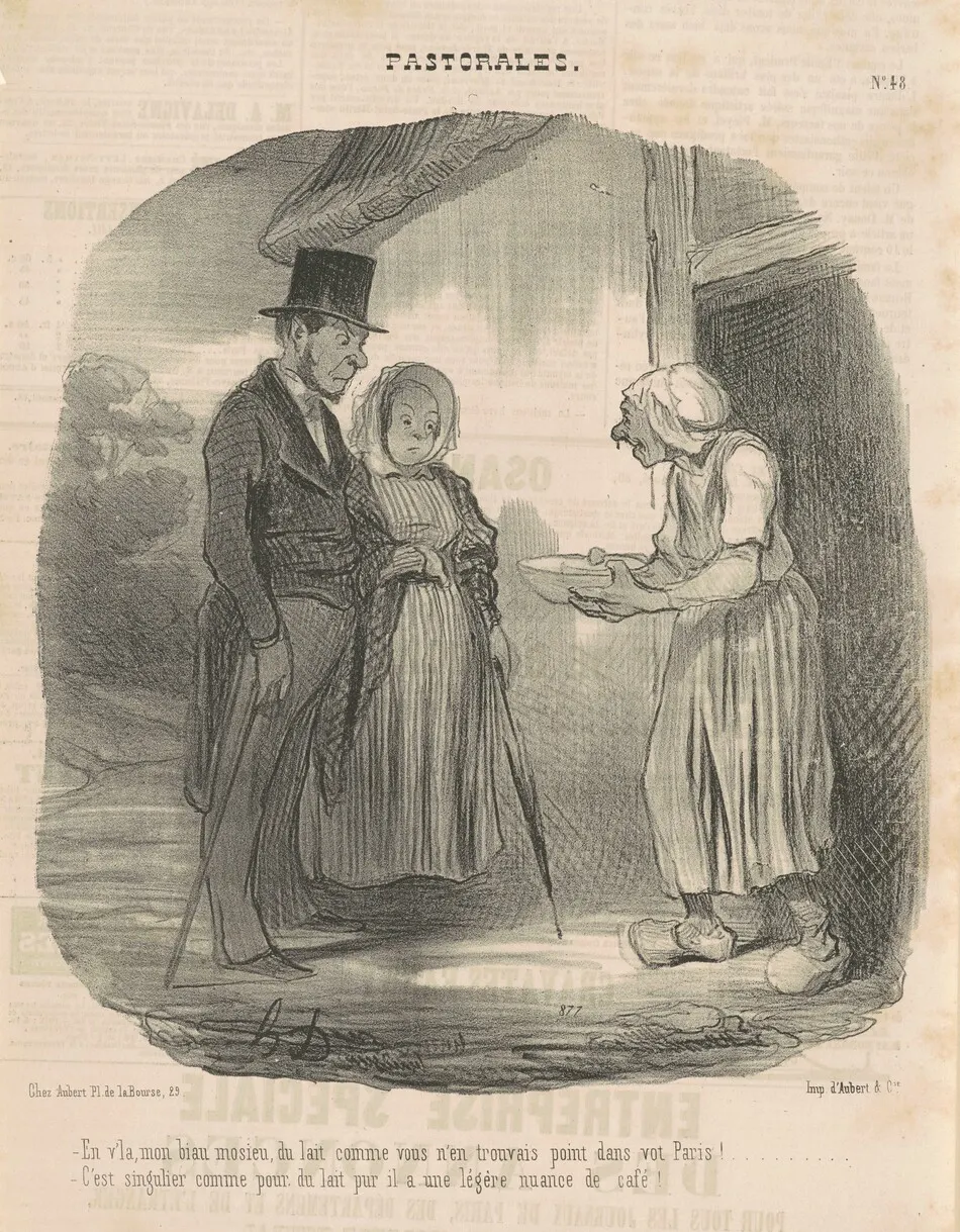 Femme de lettre humanitaire se livrant sur l'homme ... by Honoré Daumier