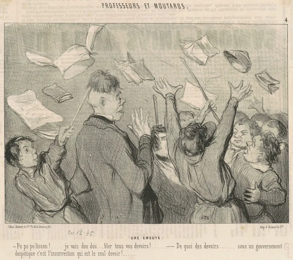 Une émeute by Daumier, Honoré