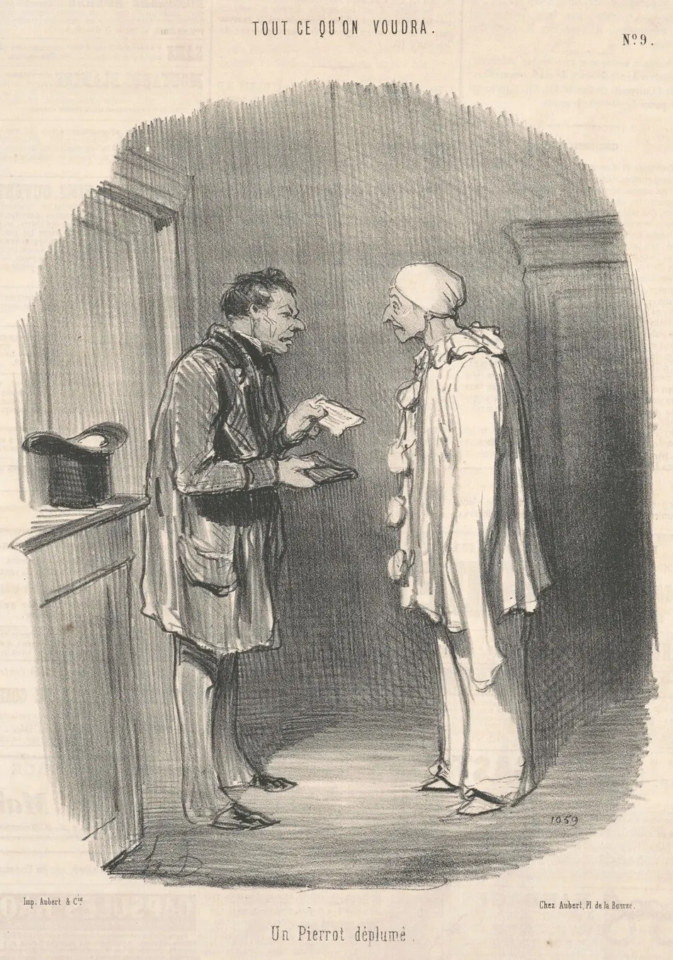 Un pierrot déplumé by Daumier, Honoré