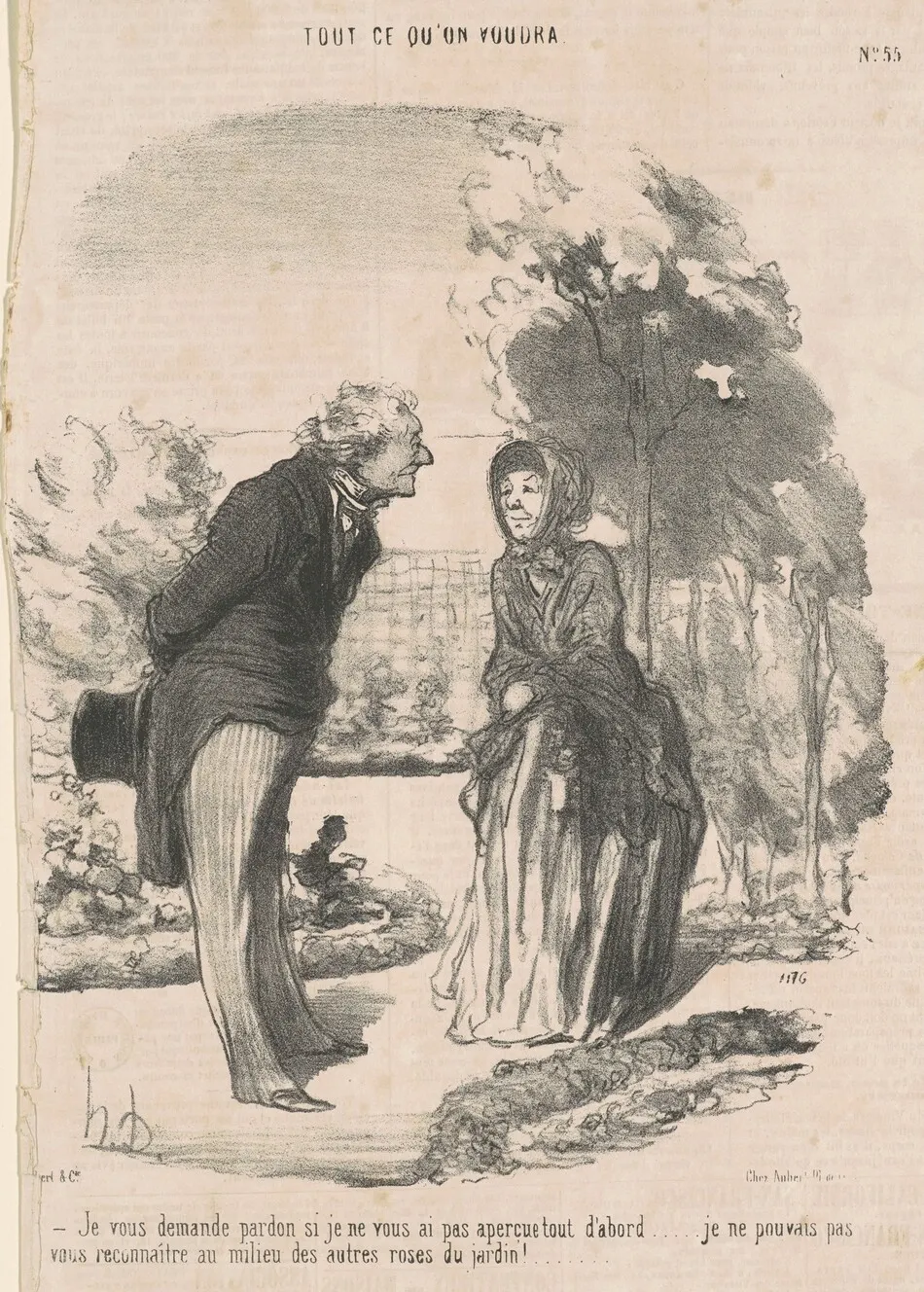 Je vous demande pardo si je ne vous ai pas apercue ... by Honoré Daumier