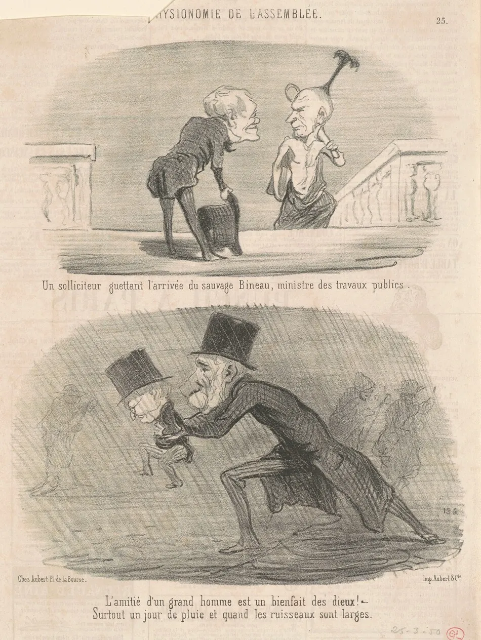 Un soliciteur Guettant ...Bineau! by Daumier, Honoré