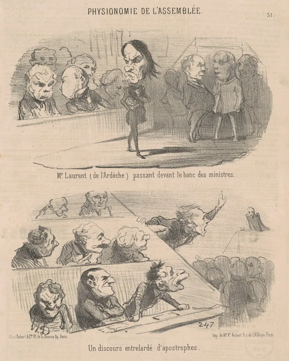 M. Laurent (de l'ardèche) Passant ... by Honoré Daumier