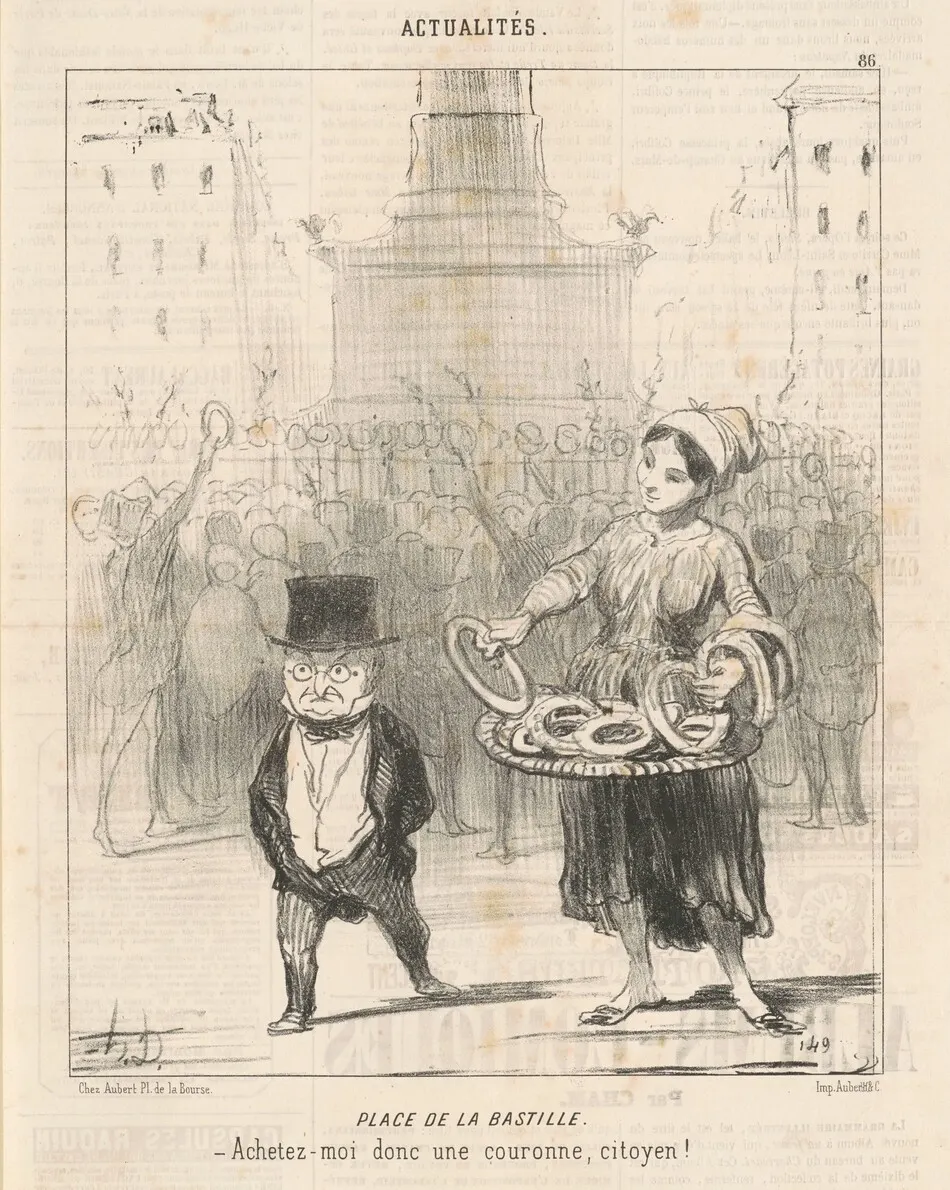 Place de la Bastille by Honoré Daumier