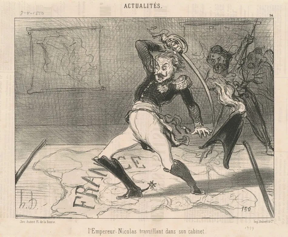 L'Empereur Nicolas travaillant dans son cabinet by Honoré Daumier