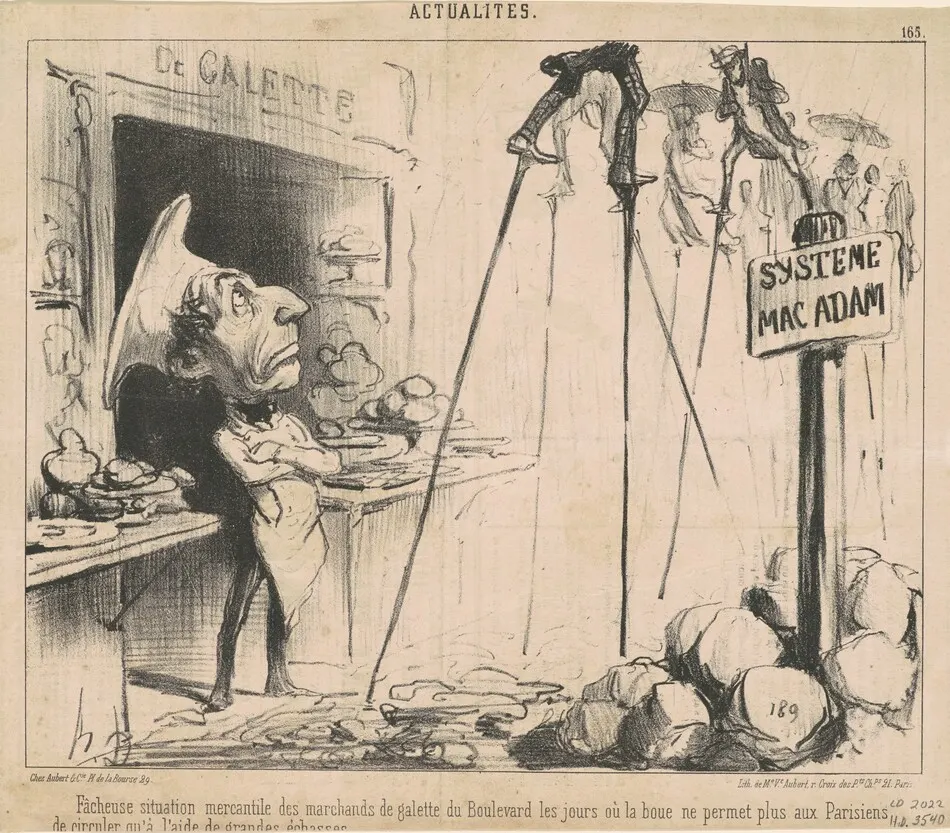 Facheuse situation des marchands de galette by Honoré Daumier