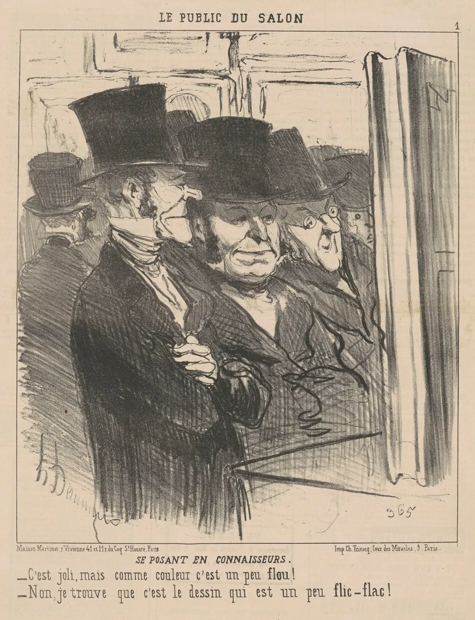 Se posant en connaisseurs by Daumier, Honoré