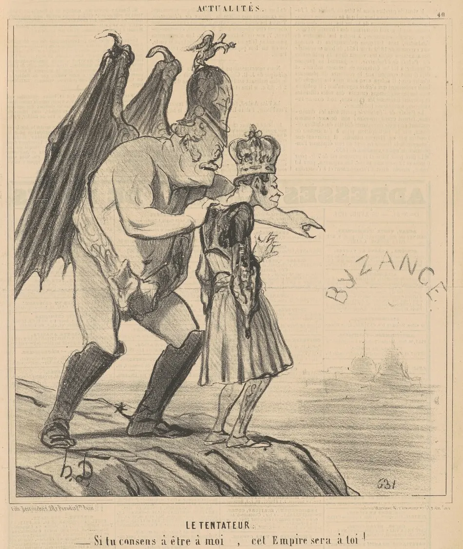 La tentateur by Honoré Daumier