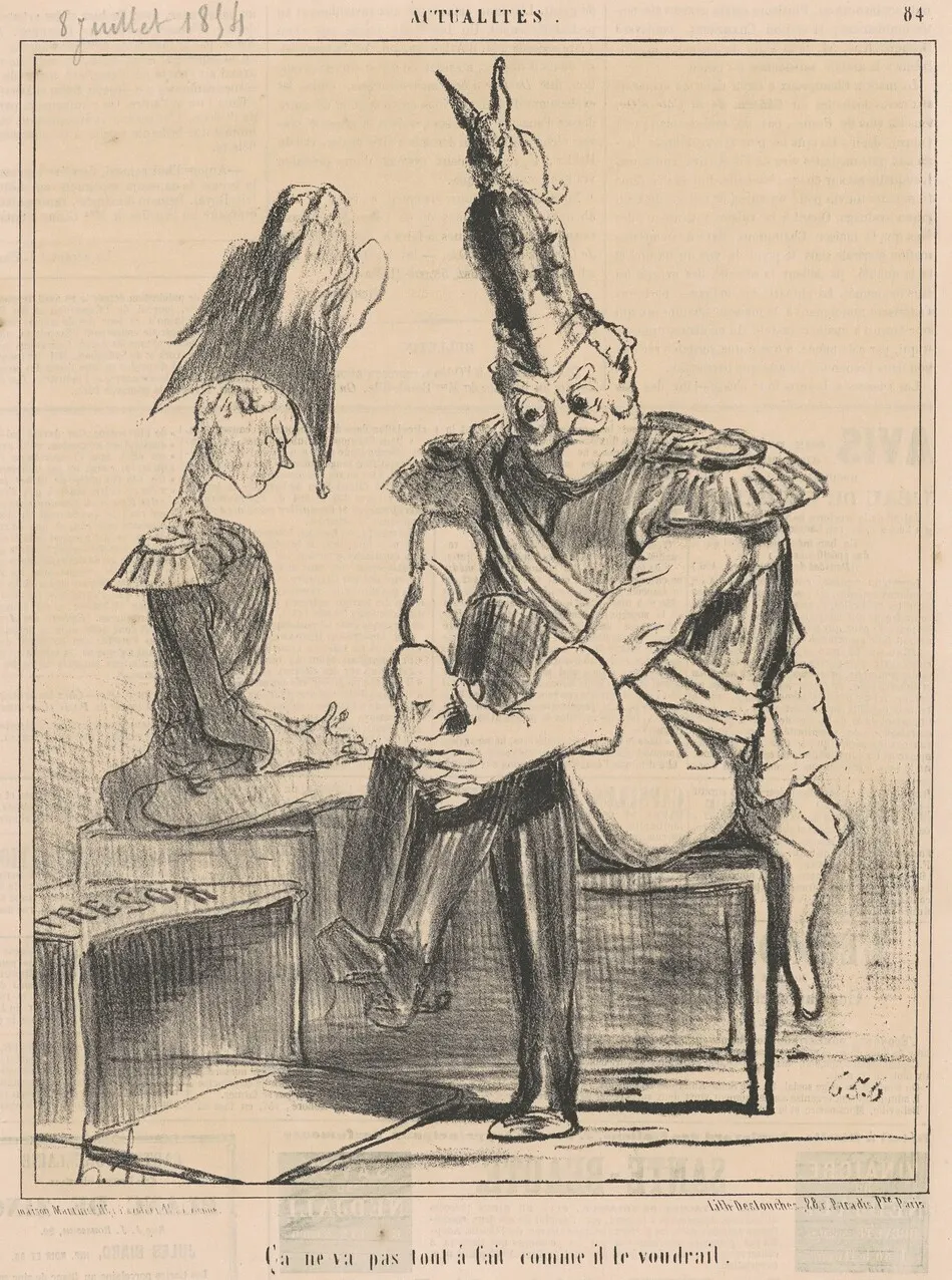 Ca ne va pas ... comme il le voudrait by Honoré Daumier