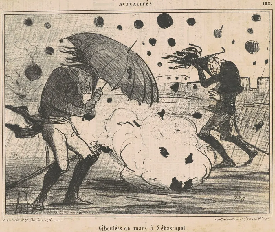 Giboulées de mars a Sébastopol by Honoré Daumier