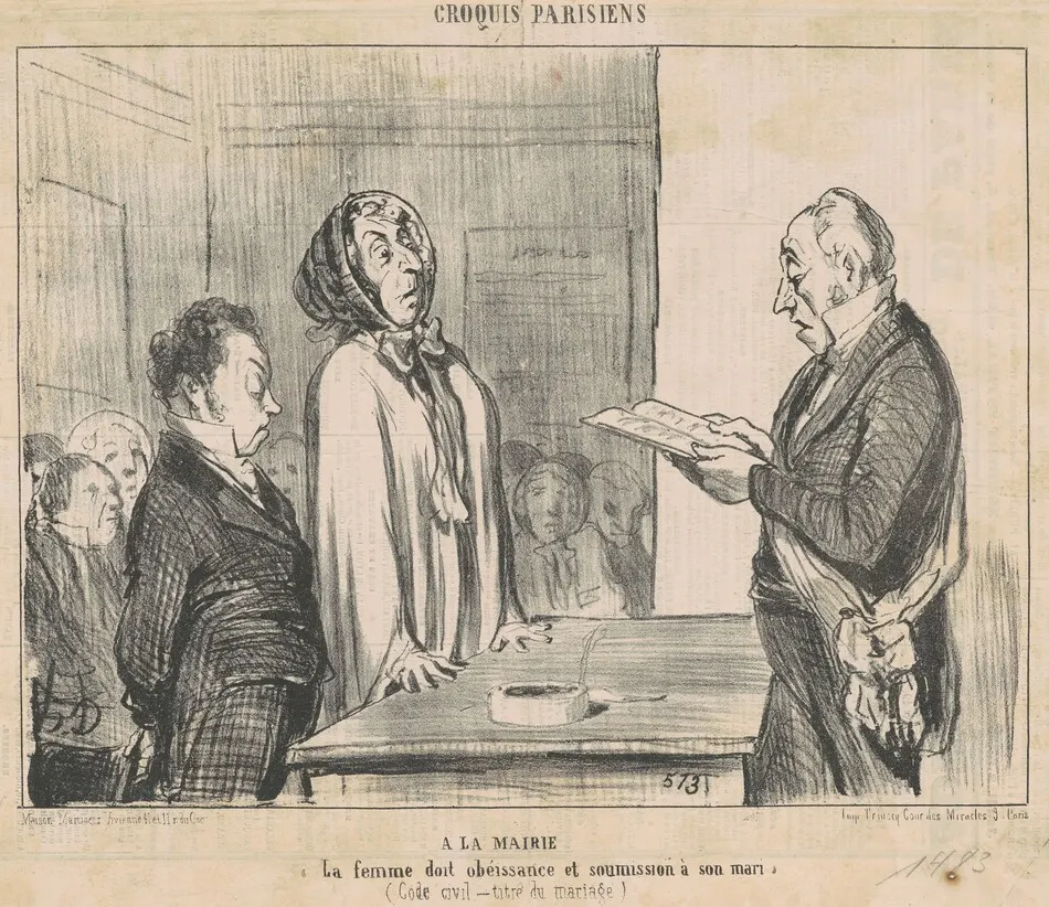 A la mairie ... by Honoré Daumier