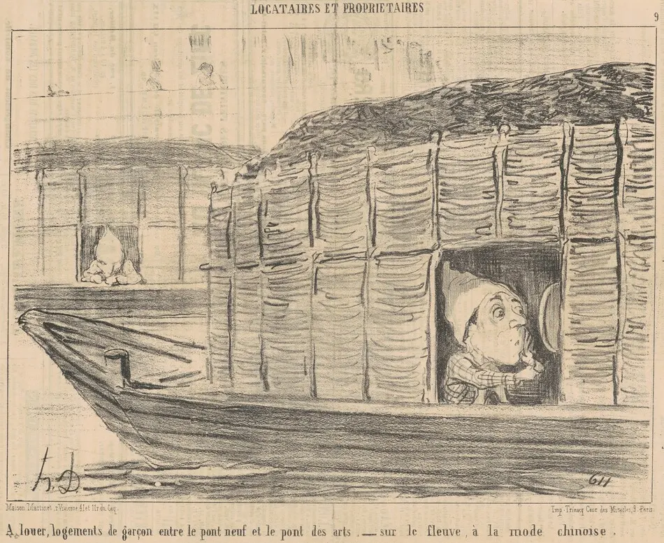 A louer, logements de garçon entre le ... by Honoré Daumier