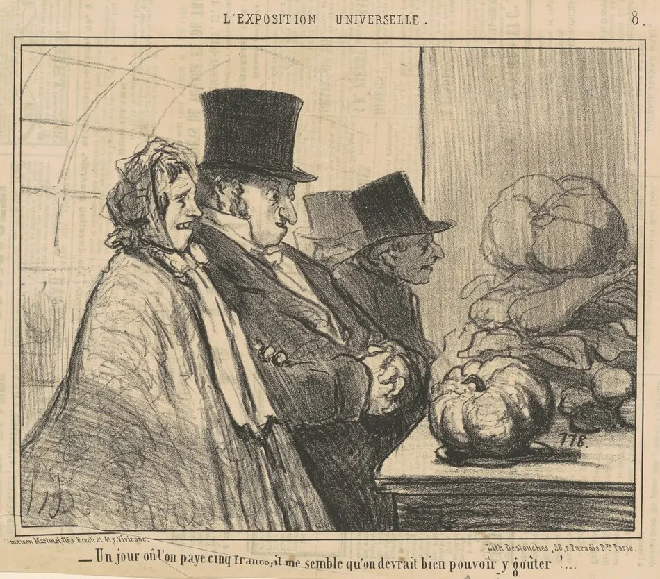 Un jour ou l'on paye cinq francs by Daumier, Honoré