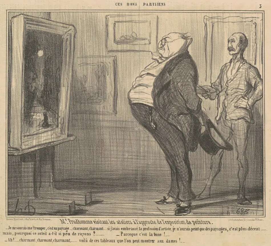 M. Prudhomme visitant les ateliers ... by Honoré Daumier