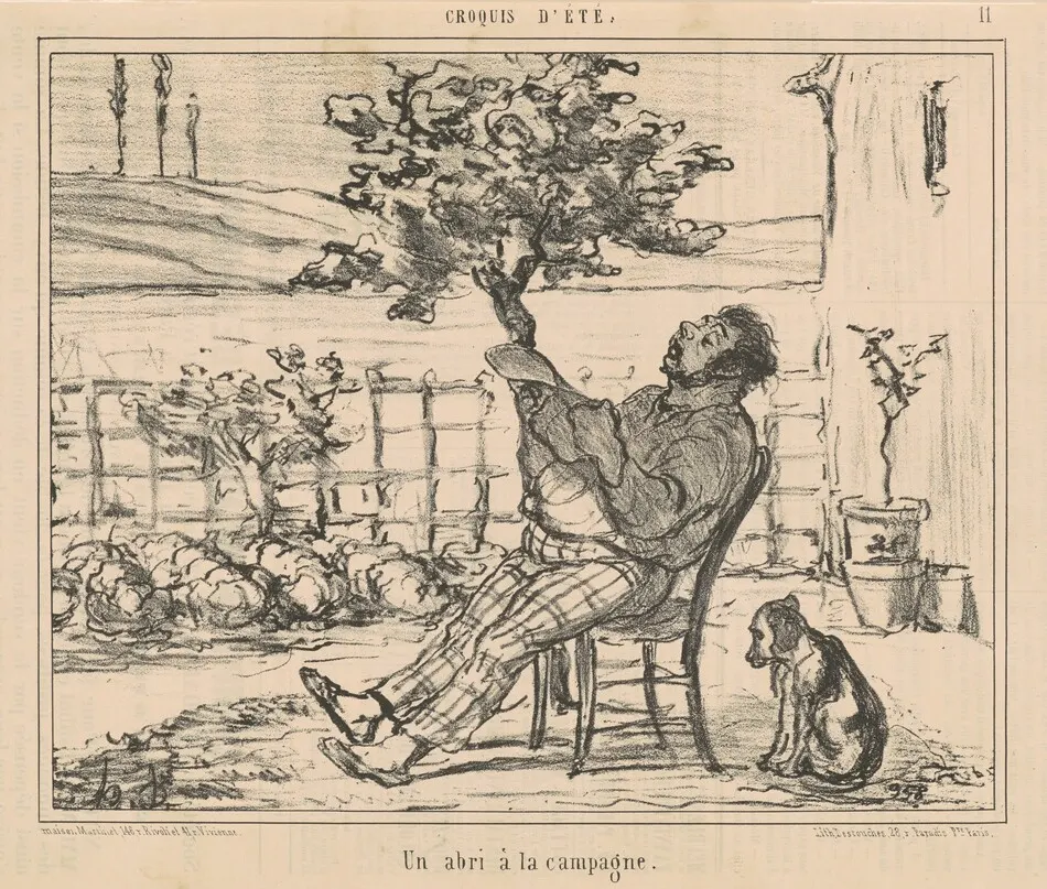Un abri a la campagne by Daumier, Honoré