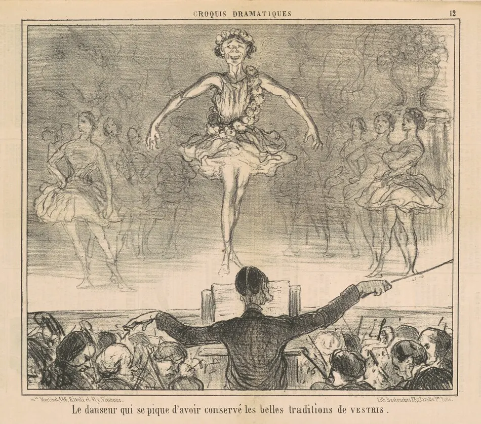 La danseur qui se pique d'avoir conservé ... by Honoré Daumier