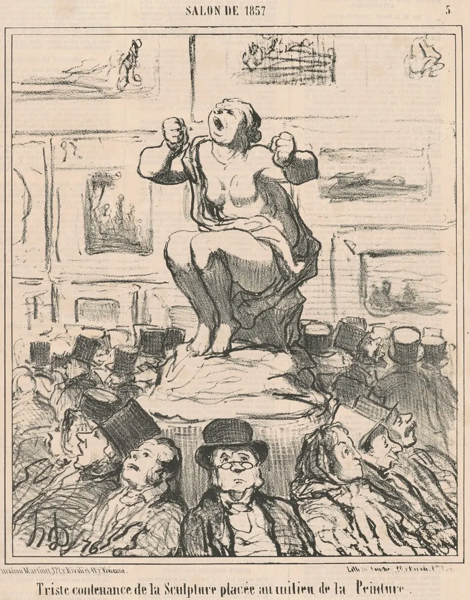 Triste contenance de la sculpture ... by Daumier, Honoré