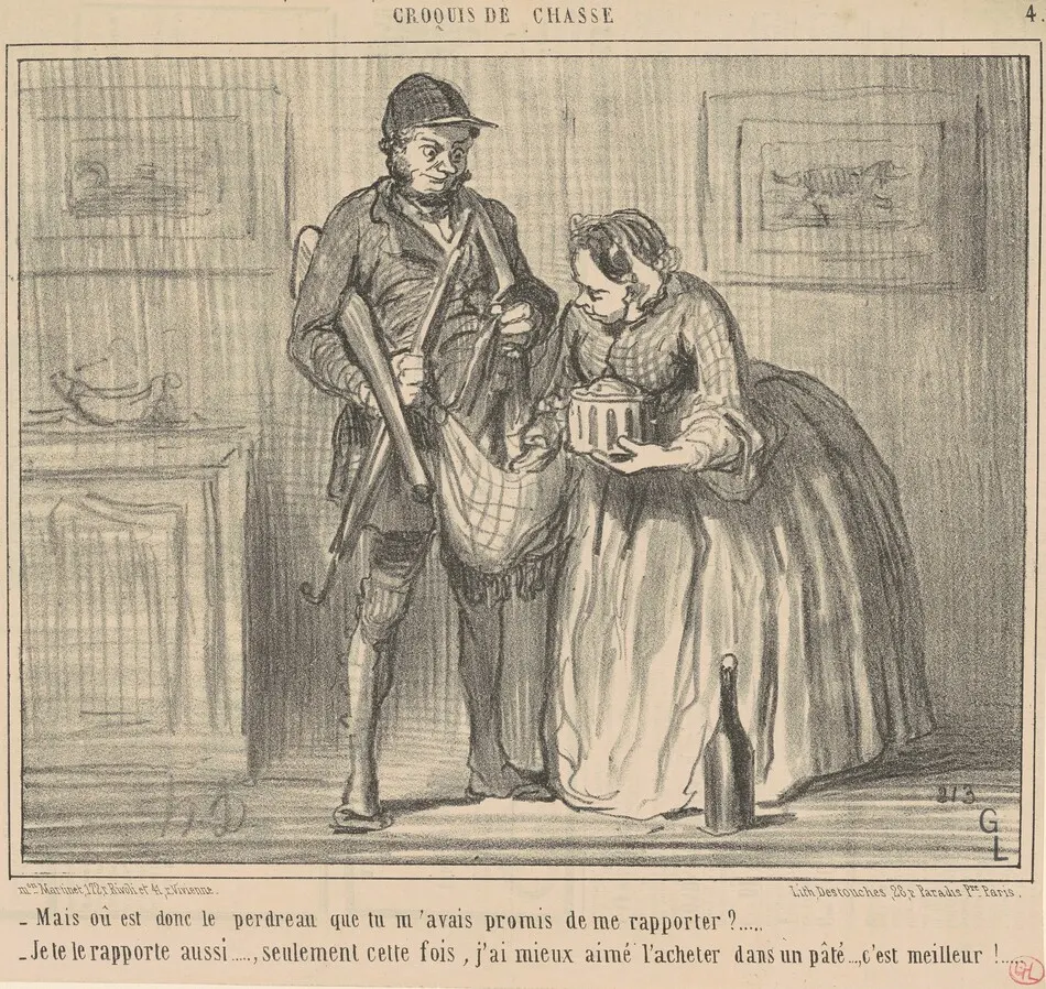 Mais ou est donc le perdreau by Honoré Daumier