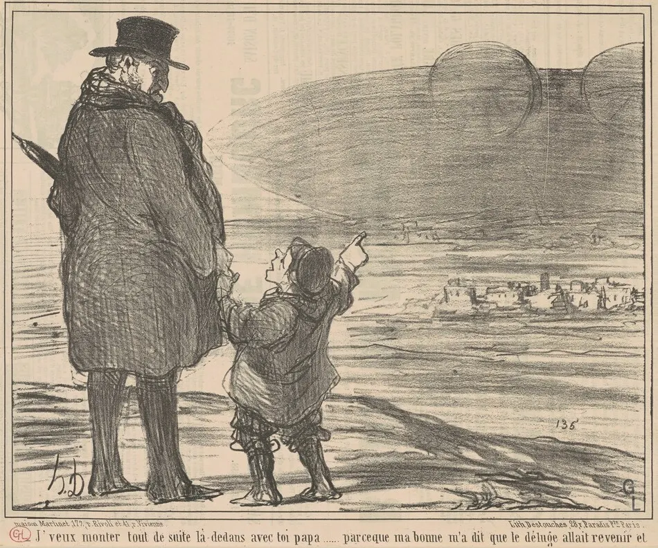 J'veux monter tout de suite la-dedans ... by Honoré Daumier