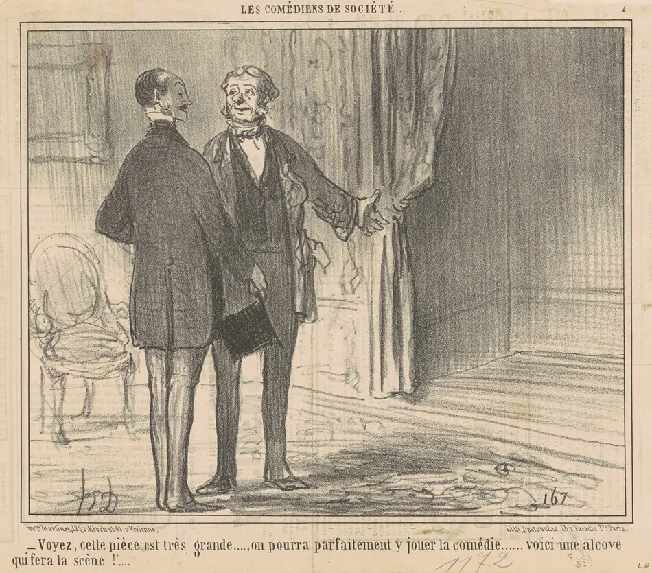 Voyez, cette pièce est très grande ... by Daumier, Honoré