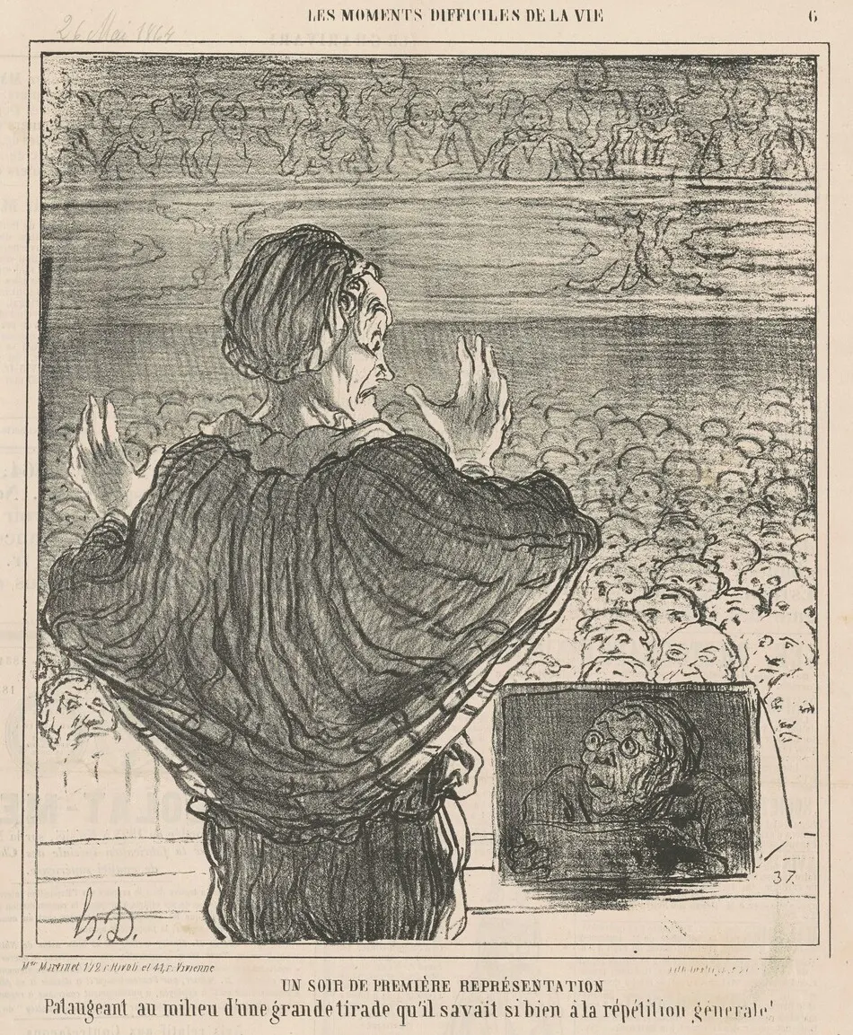 Un soir de première représentation by Daumier, Honoré