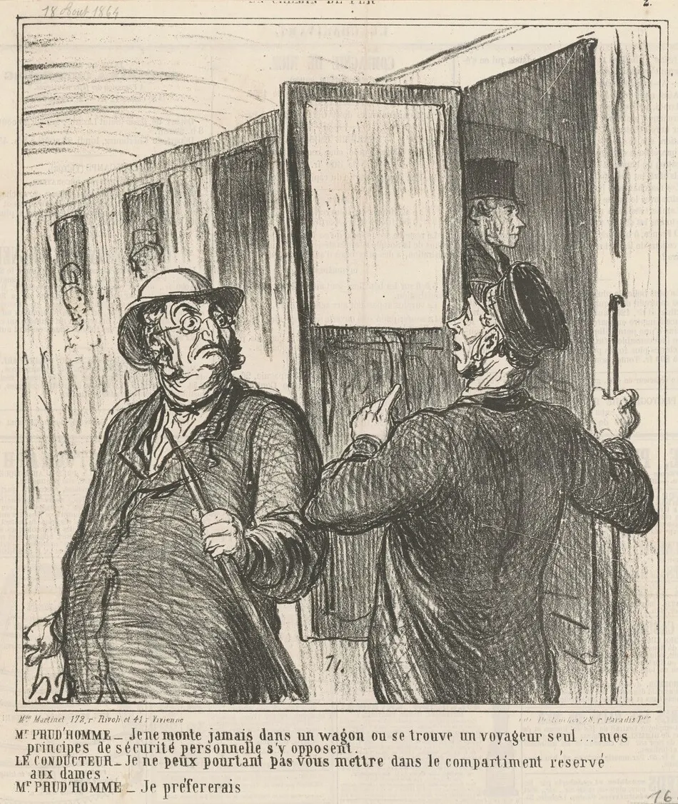 M. Prud'homme: Je ne monte jamais ... by Honoré Daumier