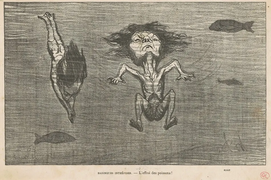 Baigneurs intrepédes by Honoré Daumier
