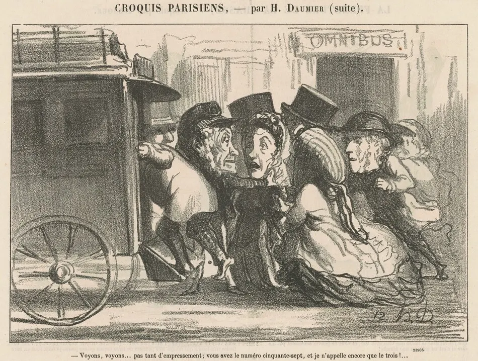 Voyons, voyons ... pas tant d'empressement ... by Daumier, Honoré