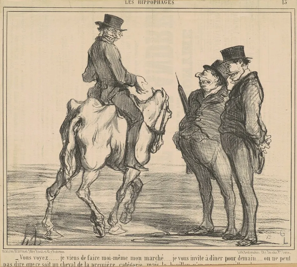 Vous voyez ... je viens de faire ... mon marché ... by Daumier, Honoré