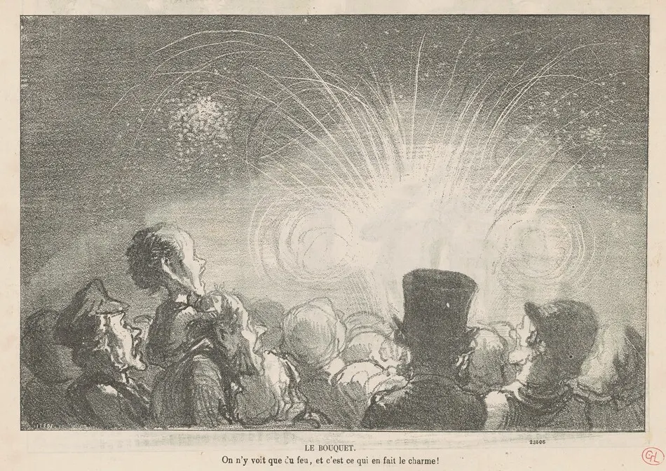 Le bouquet by Honoré Daumier