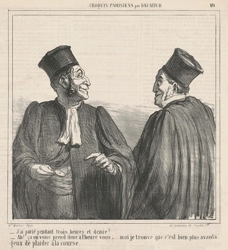 J'ai parlé ... trois heures et demie! by Honoré Daumier